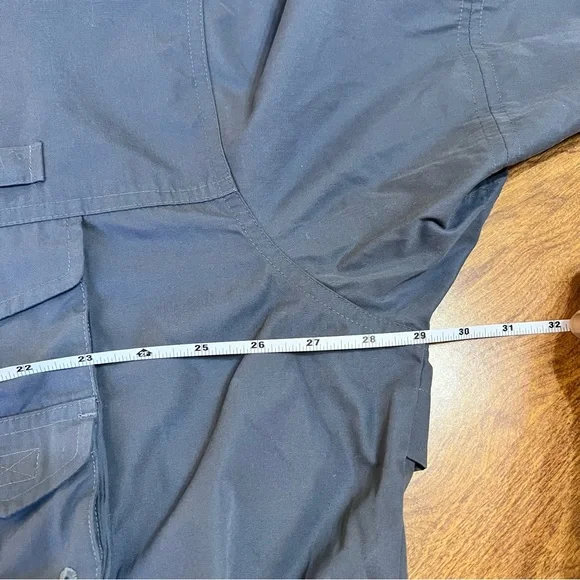 L.L. Bean Buzz Off Insect Shield Gray Button Up light weight Jacket size XXL Reg - Picture 12 of 14